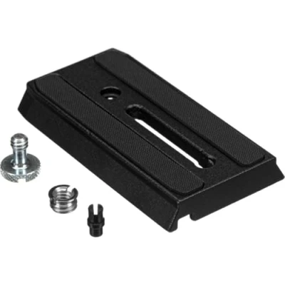 Afbeelding van Manfrotto 501PL Piastra in Alluminio per Testa Serie 501, met Attacco Rapido, zwart