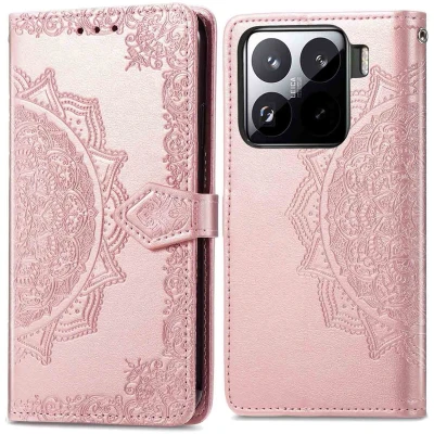 Afbeelding van imoshion Hoesje Geschikt voor Xiaomi 15 Mandala Bookcase Rosé Goud