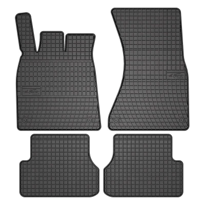 Afbeelding van FROGUM 0730 Vloermatset Rubber voor en achter 4 Zwart Op maat gemaakt AUDI: A6 C7 Avant, Saloon, A7 Sportback