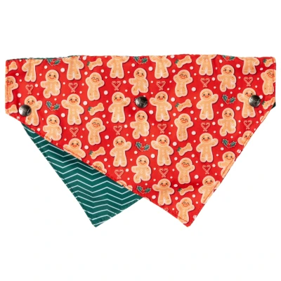 Afbeelding van Fuzzyard Honden Bandana En Strik Holly Jolly Cookies Hondenkleding S/M
