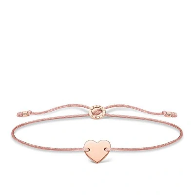 Afbeelding van Thomas Sabo Damen Armband 925er Silber, Perlon/Nylon One Size Roségoud 32017796