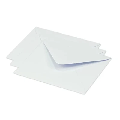 Afbeelding van Clairefontaine 60146C verpakking met 20 enveloppen, formaat 12,5 x 13,8 cm 120 g/m², blauw, uitnodiging voor evenementen en overeenkomsten, pollen serie, glad premium papier