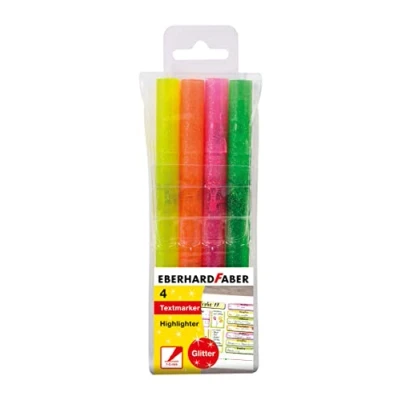 Afbeelding van Eberhard Faber markeerstift fluor glitter 4 stuks EF 551404