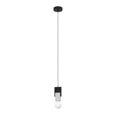 Afbeelding van EGLO Lobatia Hanglamp E27 Staal;Hout Zwart;Wit;Grijs