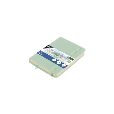 Afbeelding van Kangaro schetsboek A6 mint PU hardcover met elastiek en lint K 861214