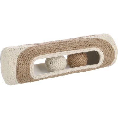Afbeelding van Flamingo Koker met ballen chester Bruin 29x9,5x10 cm