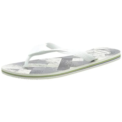 Afbeelding van Havaianas Brasil Fresh teenslippers voor volwassenen, uniseks, wit/wit/grijs