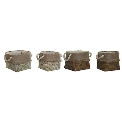 Afbeelding van Basket spelset DKD Home Decor 28 x 20 cm Mediterrane (2 Stuks)
