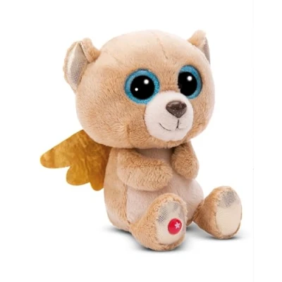 Afbeelding van GLUBSCHIS Glowy Bombo pluche beer, 15 cm, bruin, knuffeldier, schattige knuffel om te knuffelen, spelen, voor kinderen en volwassenen, een geweldig cadeau idee