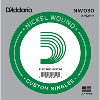 Afbeelding van D&#039;Addario NW030 nikkel omwonden Enkele snaar voor gitaar