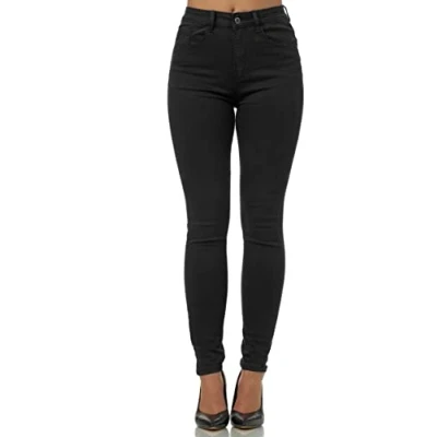 Afbeelding van Elara Chunkyrayan Damesbroek met hoge taille, Marine.
