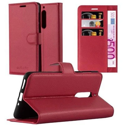 Afbeelding van Cadorabo Hoesje geschikt voor Nokia 5 2017 in KARMIJN ROOD Beschermhoes met magnetische sluiting, standfunctie en kaartvakje Book Case Cover Etui