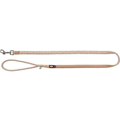 Afbeelding van Trixie Hondenriem Boho Ruiten Premium Met Neopreen Karamel XS 120X1 CM (410348)