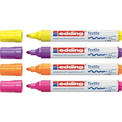 Afbeelding van edding 4500 textielmarkers (4 stuks)