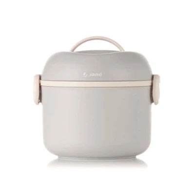 Afbeelding van Jané Babythermosfles, 1 liter, houdt tot 12 uur koud, 6 warm, roestvrij staal, BPA vrij, beige