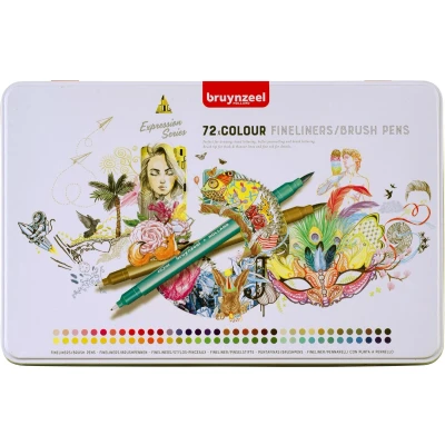 Afbeelding van Fineliner Bruynzeel set á 72 kleuren assorti