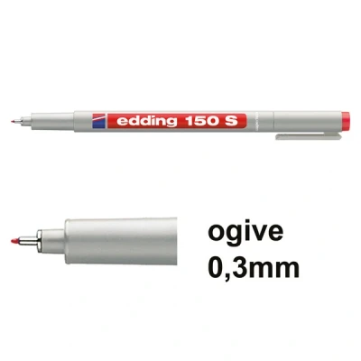 Image de Edding 150S marqueur non permanent (0,3 mm ogive) rouge