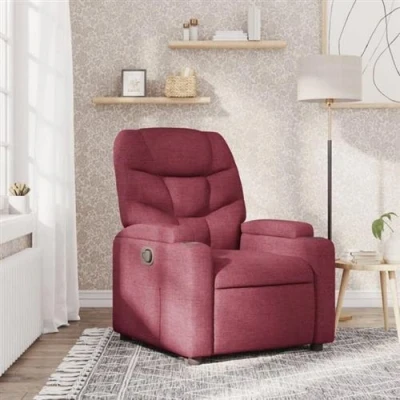 Image de vidaXL Fauteuil inclinable Rouge bordeaux Tissu372444