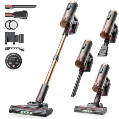 Afbeelding van Proscenic P11 Ultra Aspirateur Balai sans Fil,40KPA 450W Fil Puissant,LED GreenEye,Brosse Anti Emmêlement,télescopique Léger pour Tapis Poils Animaux Sol Dur Voiture