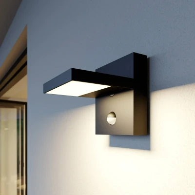 Afbeelding van Lucande Wandlampen buiten 1licht Aluminium, kunststof H: 16.1 cm grafietgrijs (RAL 840 M), wit Inclusief lichtbron