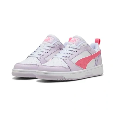 Afbeelding van Puma Mixte Enfant Rebound V6 Lo Jr Sneaker, Lilac Frost Magic Rose White, 35.5 EU