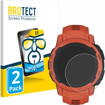 Afbeelding van BROTECT Screenprotector voor Garmin Instinct 2S Folie Beschermfolie transparant (2 Stuks)