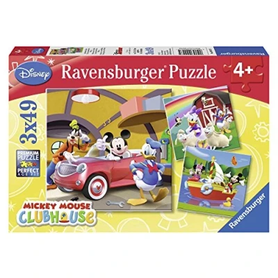 Image de 3 puzzles 49 pièces Tout le monde aime Mickey Ravensburger