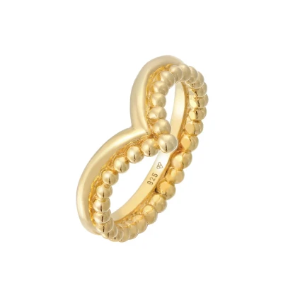 Afbeelding van Elli Ring Dames Stack Balmotief in 925 Sterling Zilver