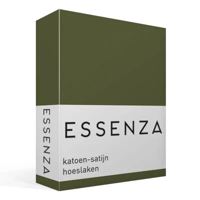 Afbeelding van Essenza Satin Hoeslaken 180 x 200 Mosgroen