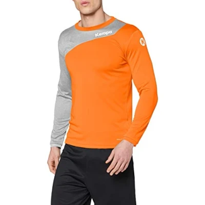 Afbeelding van Kempa Core 2.0 Longsleeve Fel Oranje Donker Grijs Melange Maat 2XL