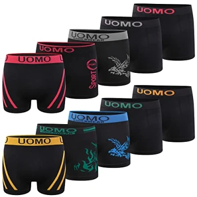 Afbeelding van L&amp;K 1202 Set van 5/10/12 boxershorts microvezelmix voor heren, 1209 10 stuks zwart