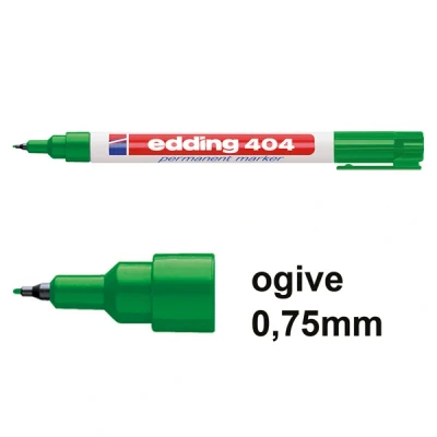 Image de edding 404 Marqueur permanent, pointe ogive, vert