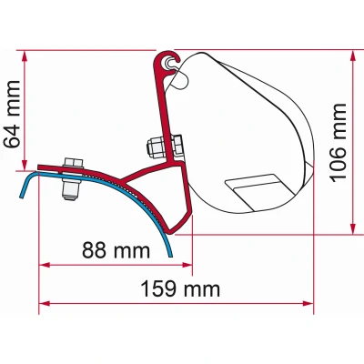 Afbeelding van Fiamma F35 Trafic Vivaro Adapter Kit Vanaf 2001 Tot 2015 Kleurloos Luifels Accessoires