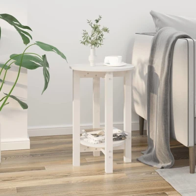 Afbeelding van Salontafel Ø 40x60 cm massief grenenhout wit