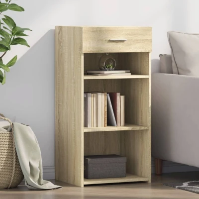 Afbeelding van Dressoir 45x42,5x93 cm bewerkt hout sonoma eikenkleurig