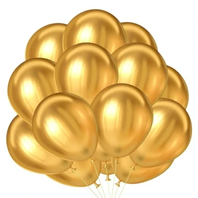 Afbeelding van Ballonnen, goud, metallic, 100 stuks, 30 cm, chroom, latex, helium, ballon, verjaardag, ballonnen voor bruiloft, afstudeerfeest, babyshower, doop