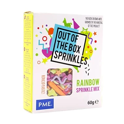 Image de PME Out of the Box Sprinkles Décorations en sucre sur le thème de l&#039;arc ciel 60 g