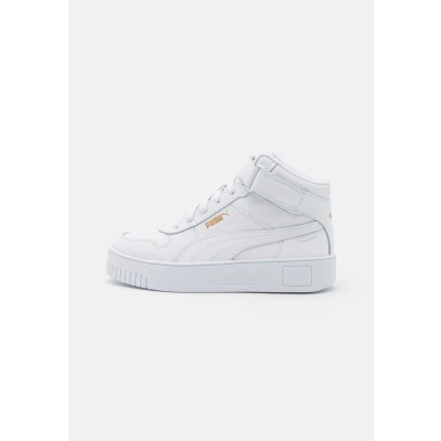 Afbeelding van Carina Street halfhoge sneakers voor Dames, Wit/Goud, Maat 39 PUMA