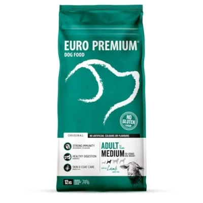 Afbeelding van Euro Premium Adult Medium Lam Rijst 12 kg
