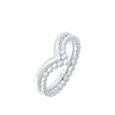 Afbeelding van Elli Design LOOK Ring, Dames, Maat: 54, Silber