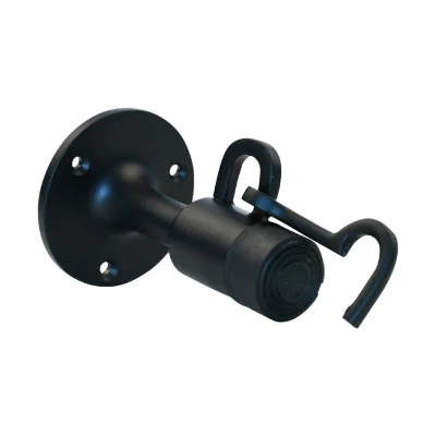 Afbeelding van Good in Style Deurstopper met haak messing zwart