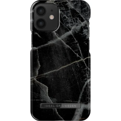 Afbeelding van Ideal of Sweden Fashion Case iPhone 12 Mini Black Thunder Marble
