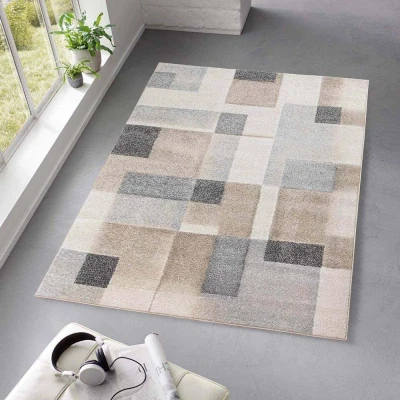 Afbeelding van Modern Vloerkleed Cleo Grijs/beige 200x280 Cm
