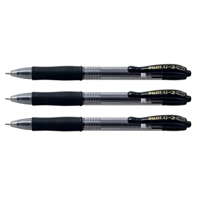 Afbeelding van Pilot G 2 Gel Ink Zwarte Rollerball pen Broad Tip