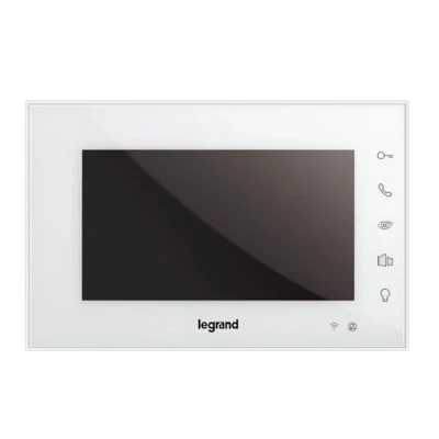Afbeelding van LEGRAND, Easykit 365220 WiFi video interface, hoogglanzend kleurendisplay, touch toetsen, smartphone verbinding, app bediening, instelling van helderheid, volume en microfoon,