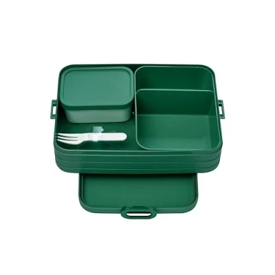 Afbeelding van Mepal Grote broodtrommel met bento box, voor 4 boterhammen of 8 sneetjes brood, lunchbox kleine snacks en restjes, volwassenen, inclusief