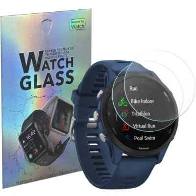 Afbeelding van Gehard glas voor Garmin Forerunner 255 / Music [2 stuks] screen protector anti kras Phonillico®