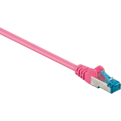 Afbeelding van S/FTP CAT6a 10 Gigabit netwerkkabel / roze LSZH 25 meter
