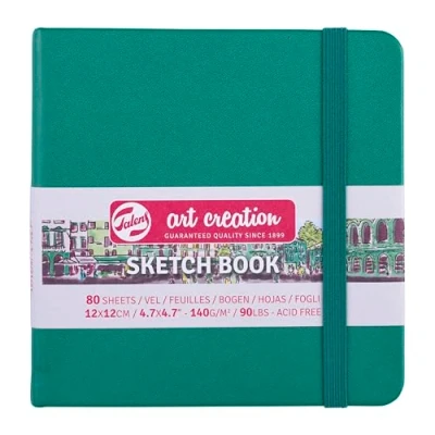 Afbeelding van Talens Art Creation schetsblok 12x12cm 80 vellen groen