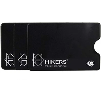 Afbeelding van Anti RFID / NFC kaart, Bescherming van contactloze bankkaarten, Gedaan met hoesjes en etuis, Portefeuille wordt volledig beschermd, Kredietkaart, Betaalkaarten, Paspoort, blokkering (3 zwarte koffers)